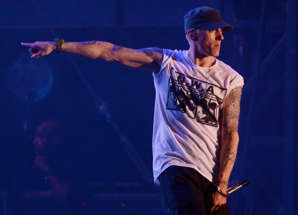 Eminem performs in concert during the Austin City Limits Music Festival at Zilker Park 