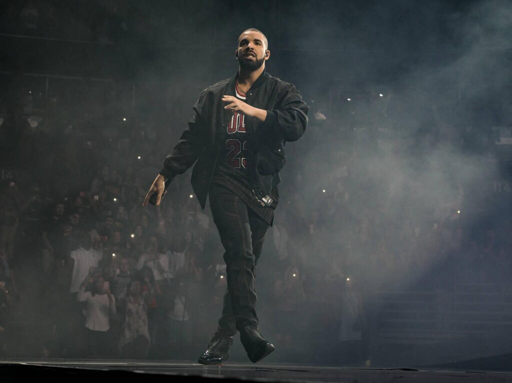 Rapper Aubrey Graham aka Drake performs at the United Center 